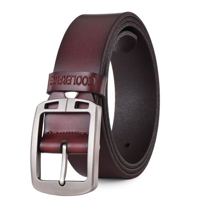 COOLERFIRE Mens Genuine Italian Leather Belt - Dark Brown